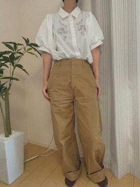 「UNIQLO U」｜「アイテム（ソックス/靴下）」を使った、miさん（レディース・156cm）の秋コーディネート