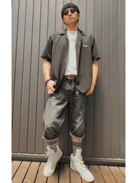 「BURBERRY（バーバリー）のアイテム（サングラス）」を使った、U%さん（メンズ・178cm）の夏コーディネート