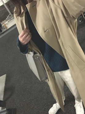 「JOURNAL STANDARD relume（ジャーナルスタンダード　レリューム）のアイテム（ステンカラーコート）」を使った、kannaさん（レディース・163cm）の秋コーディネート