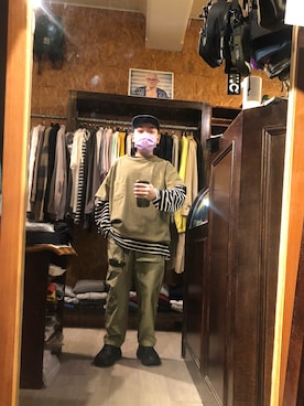 「LESS（レス）のアイテム」を使った、周寶強さん（メンズ・157cm）の夏コーディネート