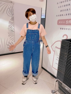 「NET（ネット）のアイテム（オールインワン・サロペット）」を使った、Joeyさん（レディース・154cm）の夏コーディネート