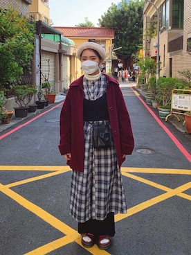 「古着好きな人と繋がりたい」｜「アイテム（キャミソール）」を使った、Teddyさん（レディース・160cm）の冬コーディネート