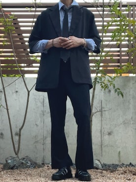 「BASQUE magenta（バスクマゼンタ）のアイテム（パンツ）」を使った、赤瀬さん（メンズ・175cm）の夏コーディネート