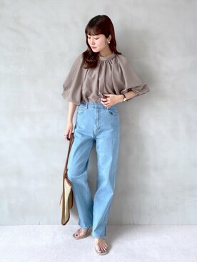 「へザー」｜「アイテム（トートバッグ）」を使った、ariさん（レディース・158cm）の夏コーディネート