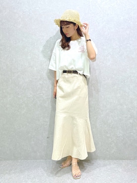 「へザー」｜「アイテム（帽子）」を使った、ariさん（レディース・158cm）の夏コーディネート