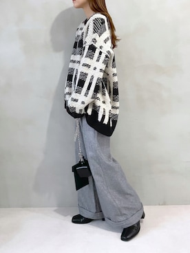 「へザー」｜「アイテム（スラックス）」を使った、ariさん（レディース・158cm）の秋コーディネート