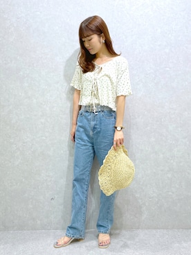 「へザー」｜「アイテム（帽子）」を使った、ariさん（レディース・158cm）の夏コーディネート