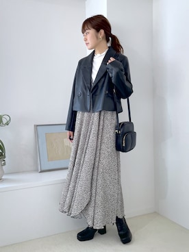 「へザー」｜「アイテム（ジャケット/アウター）」を使った、ariさん（レディース・158cm）の秋コーディネート