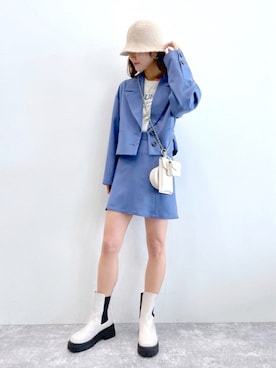 「へザー」｜「アイテム（ジャケット/アウター）」を使った、ariさん（レディース・158cm）の夏コーディネート