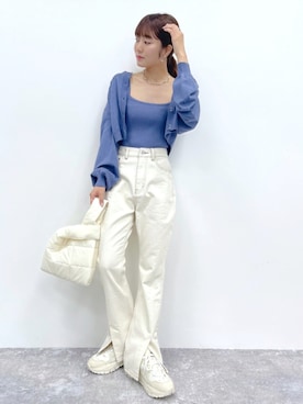 「へザー」｜「アイテム（スニーカー）」を使った、ariさん（レディース・158cm）の夏コーディネート