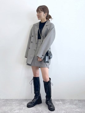 「へザー」｜「アイテム（ジャケット/アウター）」を使った、ariさん（レディース・158cm）の夏コーディネート