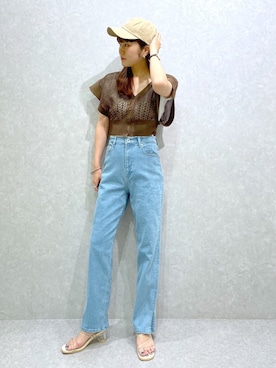 「へザー」｜「アイテム（帽子）」を使った、ariさん（レディース・158cm）の夏コーディネート