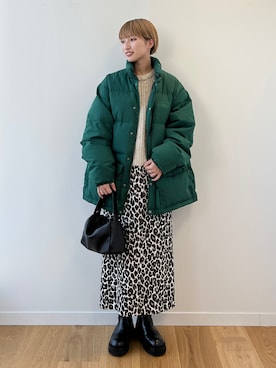 「COLEMAN（コールマン）のアイテム（ジャケット/アウター）」を使った、omaさん（レディース・163cm）の冬コーディネート