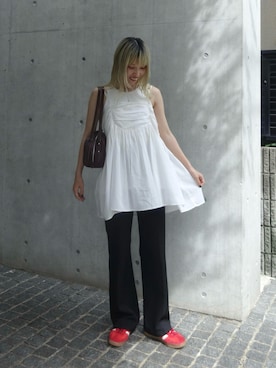 「アイテム（トートバッグ）」を使った、omaさん（レディース・163cm）の夏コーディネート