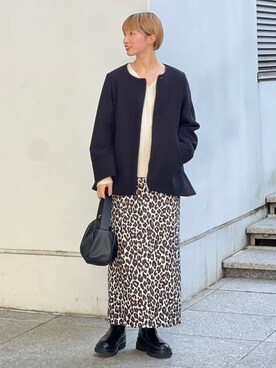 「THE SHOP TK （ザ ショップ ティーケー ）のアイテム（その他アウター）」を使った、omaさん（レディース・163cm）の冬コーディネート