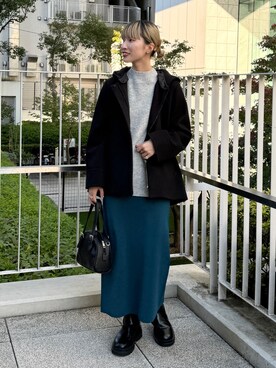 「THE SHOP TK （ザ ショップ ティーケー ）のアイテム（その他アウター）」を使った、omaさん（レディース・163cm）の秋コーディネート