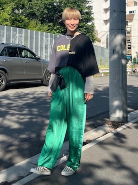 「FUDGEBOYのトラッドスタイル」｜「アイテム（スリッポン）」を使った、omaさん（レディース・163cm）の春コーディネート