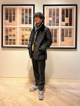 「UNITED ARROWS（ユナイテッドアローズ）のアイテム（マフラー）」を使った、米山（yoneyama）さん（メンズ・172cm）の冬コーディネート