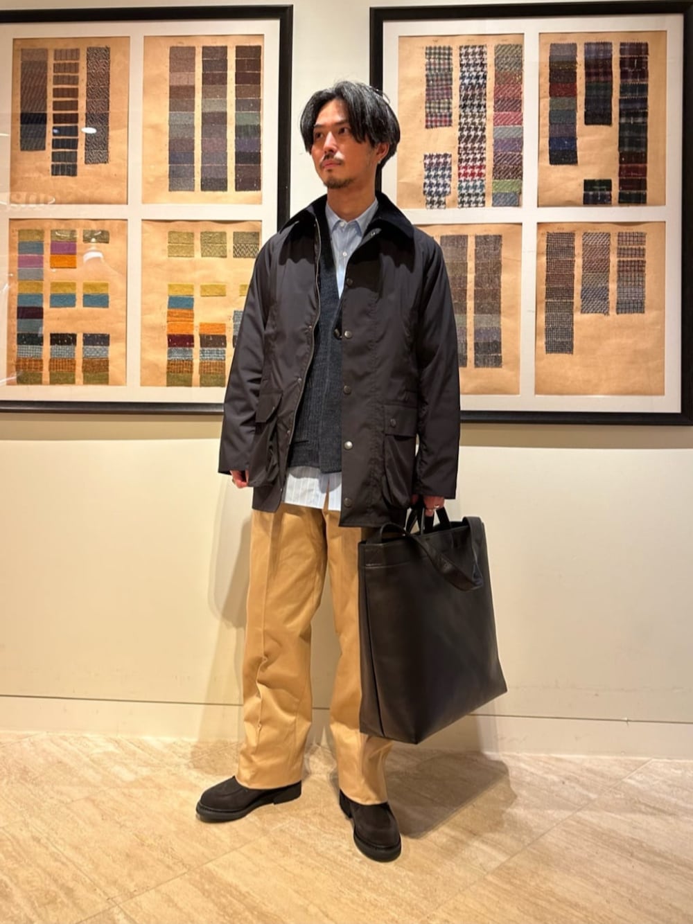 希少』The NORTH FACEハンティングジャケット Barbour風 別注