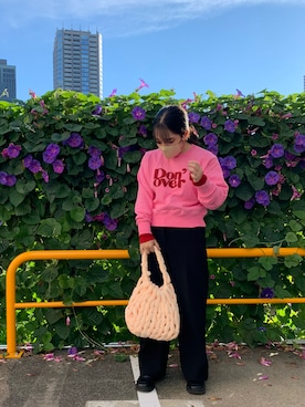 「lananのアイテム（スウェット、ピンク系）」を使った、‪ ·͜·さん（レディース・158cm）の秋コーディネート