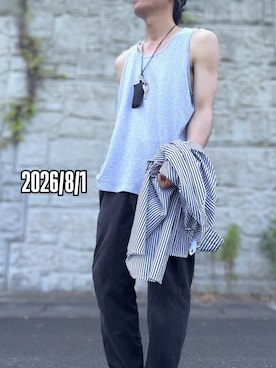 「GILDAN（ギルダン）のアイテム」を使った、k1120___さん（メンズ・172cm）の夏コーディネート