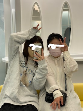 「JUNOAH（ジュノア）のシアーウェーブカットソー（Tシャツ/カットソー）」を使った、🐰さん（レディース・159cm）の秋コーディネート