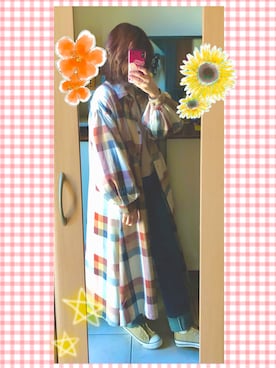 「rps（アールピーエス）のアイテム（シャツワンピース）」を使った、まめさん（レディース・150cm）の冬コーディネート
