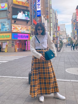 「H&M（エイチ・アンド・エム）のアイテム（カーディガン/ボレロ）」を使った、マワリさん（レディース・166cm）の夏コーディネート