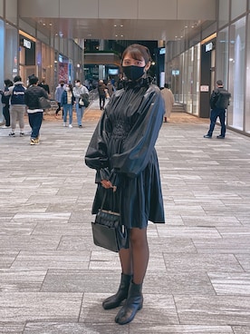 「MM6 Maison Margiela（ｴﾑｴﾑｼｯｸｽ ﾒｿﾞﾝ ﾏﾙｼﾞｪﾗ）のアイテム（ワンピース/ドレス）」を使った、マワリさん（レディース・166cm）の冬コーディネート