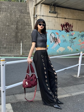 「アイテム（スウェットパンツ）」を使った、manamiさん（レディース・170cm）の秋コーディネート