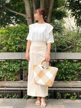 「アイテム（リング）」を使った、aさん（レディース・155cm・20代）の夏コーディネート