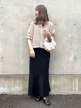 「ごきげんウィーク」｜「アイテム（アクセサリー）」を使った、aさん（レディース・155cm）の春コーディネート