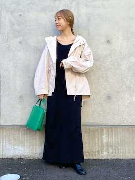 「SENSE OF PLACE by URBAN RESEARCH（センスオブプレイスバイアーバンリサーチ）のアイテム（モッズコート）」を使った、aさん（レディース・155cm）の春コーディネート