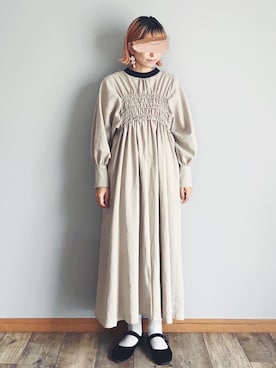 「SVEC（シュベック）のカンフーシューズ kung fu Shoes / ストラップパンプス（バレエシューズ）」を使った、ka﻿﻿o ̆̈﻿riさん（レディース・154cm）の秋コーディネート