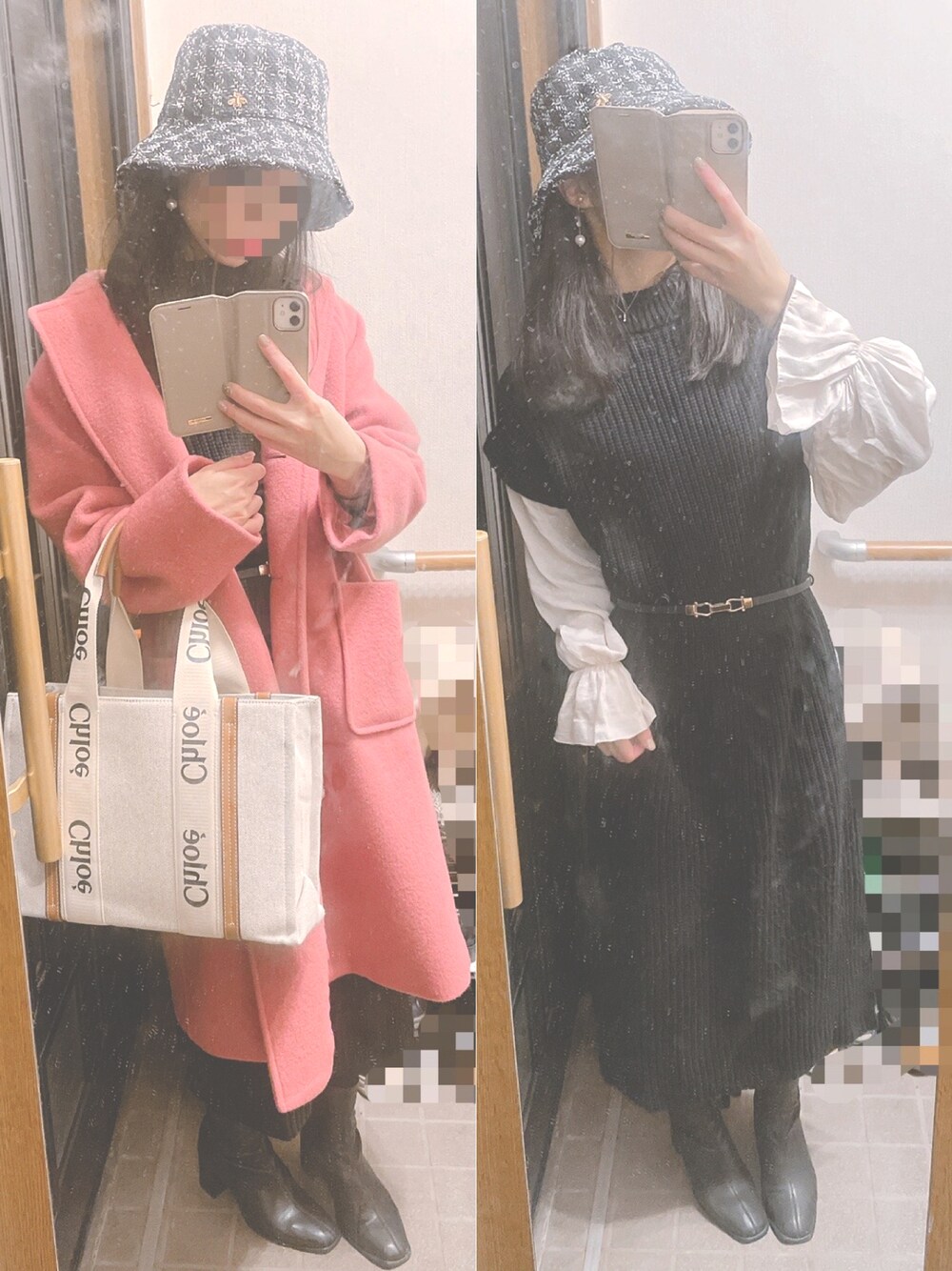 H366○ mila owen チェスターコート　ピンク　0 美品 ミラ オーウェン Mila Owen ノーカラーミドル丈コート （ピンク