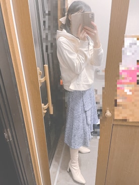 「MERCURYDUO（マーキュリーデュオ）のアイテム（パーカー）」を使った、ほたるさん（レディース・159cm）の冬コーディネート