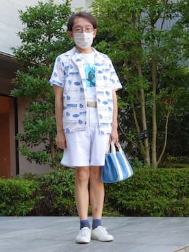 「DESIGNWORKS（デザインワークス）のアイテム」を使った、ちゃばこさん（メンズ・168cm）の夏コーディネート