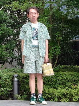 「Legato Largo（レガートラルゴ）のアイテム」を使った、ちゃばこさん（メンズ・168cm）の夏コーディネート