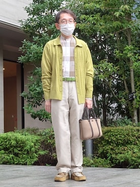 「アイテム（バッグ）」を使った、ちゃばこさん（メンズ・168cm・50代）の秋コーディネート