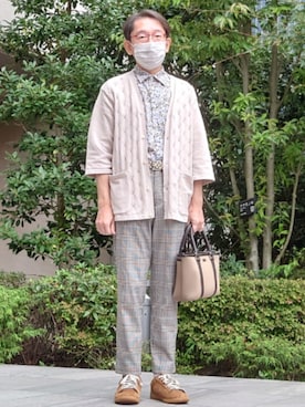 「アイテム（バッグ）」を使った、ちゃばこさん（メンズ・168cm・50代）の秋コーディネート