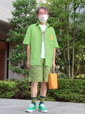「アイテム（シューズ）」を使った、ちゃばこさん（メンズ・168cm・50代）の夏コーディネート