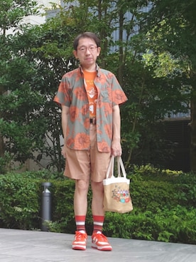 「TAKEO KIKUCHI（タケオキクチ）のアイテム」を使った、ちゃばこさん（メンズ・168cm）の秋コーディネート
