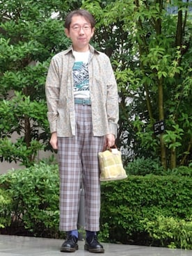 「TAKEO KIKUCHI（タケオキクチ）のアイテム」を使った、ちゃばこさん（メンズ・168cm）の夏コーディネート