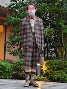 「アイテム（バッグ）」を使った、ちゃばこさん（メンズ・168cm・50代）の秋コーディネート