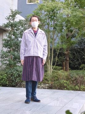 「ロングシャツ」｜ちゃばこさん（メンズ・168cm・50代）の秋コーディネート