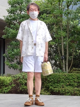 「アイテム（シューズ）」を使った、ちゃばこさん（メンズ・168cm・50代）の夏コーディネート