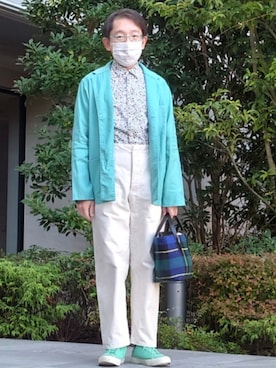 「アイテム（サスペンダー）」を使った、ちゃばこさん（メンズ・168cm）の秋コーディネート