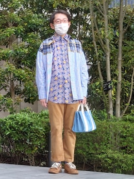 「ABAHOUSE（アバハウス）のアイテム」を使った、ちゃばこさん（メンズ・168cm）の春コーディネート