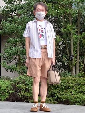 「アイテム（バッグ）」を使った、ちゃばこさん（メンズ・168cm・50代）の秋コーディネート