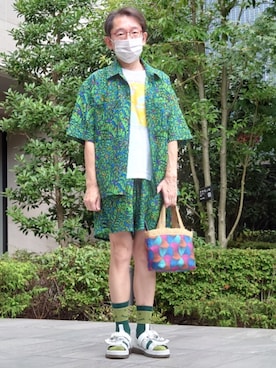 「アイテム（ソックス/靴下）」を使った、ちゃばこさん（メンズ・168cm・50代）の夏コーディネート